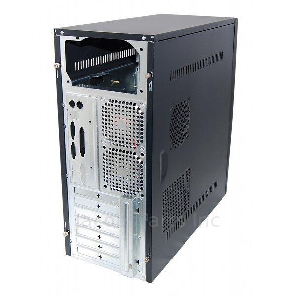   ATX Mid Tower Steel Computer Case, Black/Silver [INT 96 04S]  