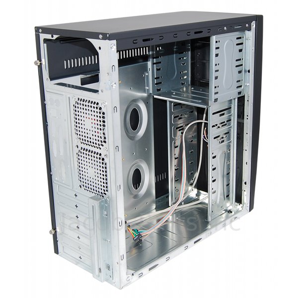   ATX Mid Tower Steel Computer Case, Black/Silver [INT 96 04S]  