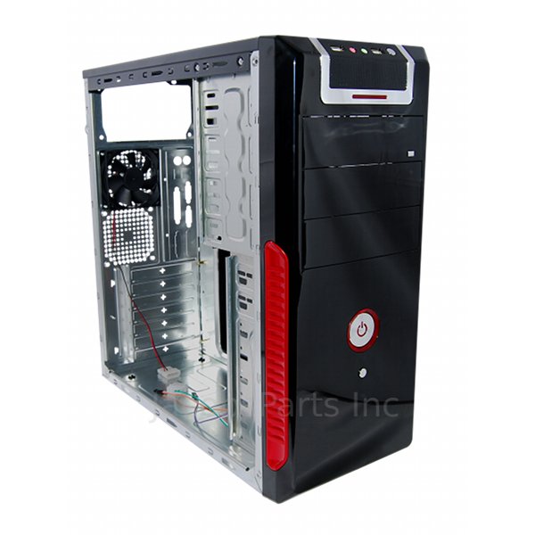 Inferno ATX Mid Tower Steel Gaming Computer Case, Red/Black [INF 33 06 