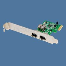 Port Firewire 1394a PCI Express Controller Card (2x1)  