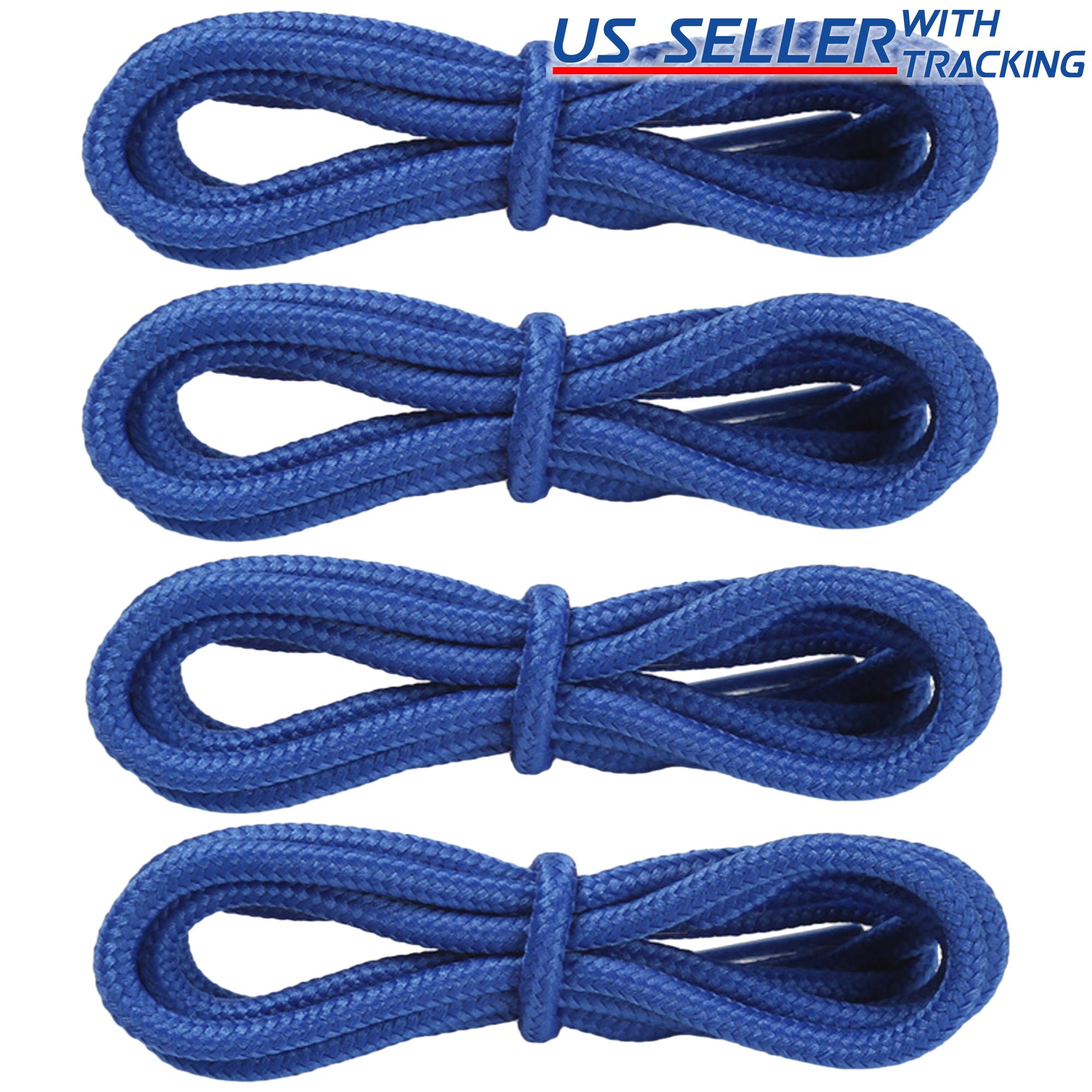 4mm Round Polyester Shoelaces 1/8" Solid Color All Shoe Types 4 Feet, 2 Pair - Picture 24 of 29
