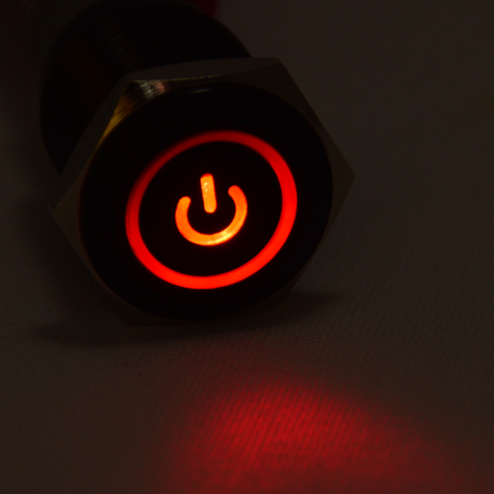 Interruttore Avviamento/Corno Barca 16mm Pulsante Momentaneo Metallo Nero Simbolo Alimentazione LED - Foto 19 di 28