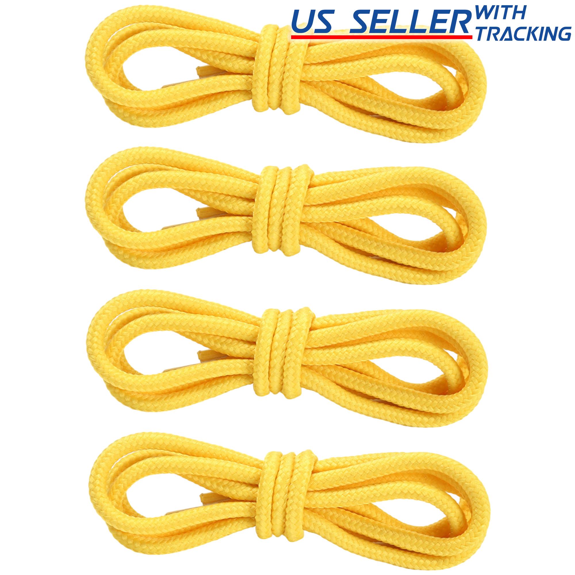4mm Round Polyester Shoelaces 1/8" Solid Color All Shoe Types 4 Feet, 2 Pair - Picture 29 of 29
