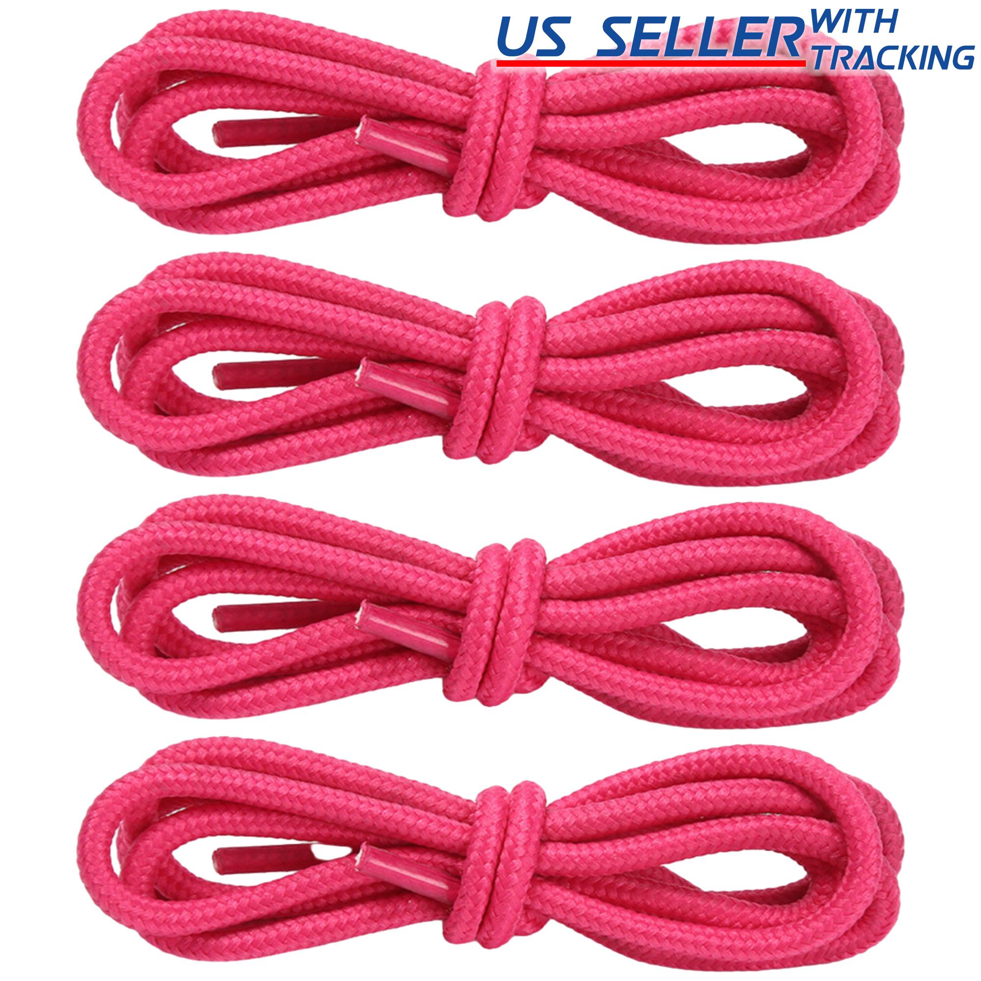 4mm Round Polyester Shoelaces 1/8" Solid Color All Shoe Types 4 Feet, 2 Pair - Picture 23 of 29