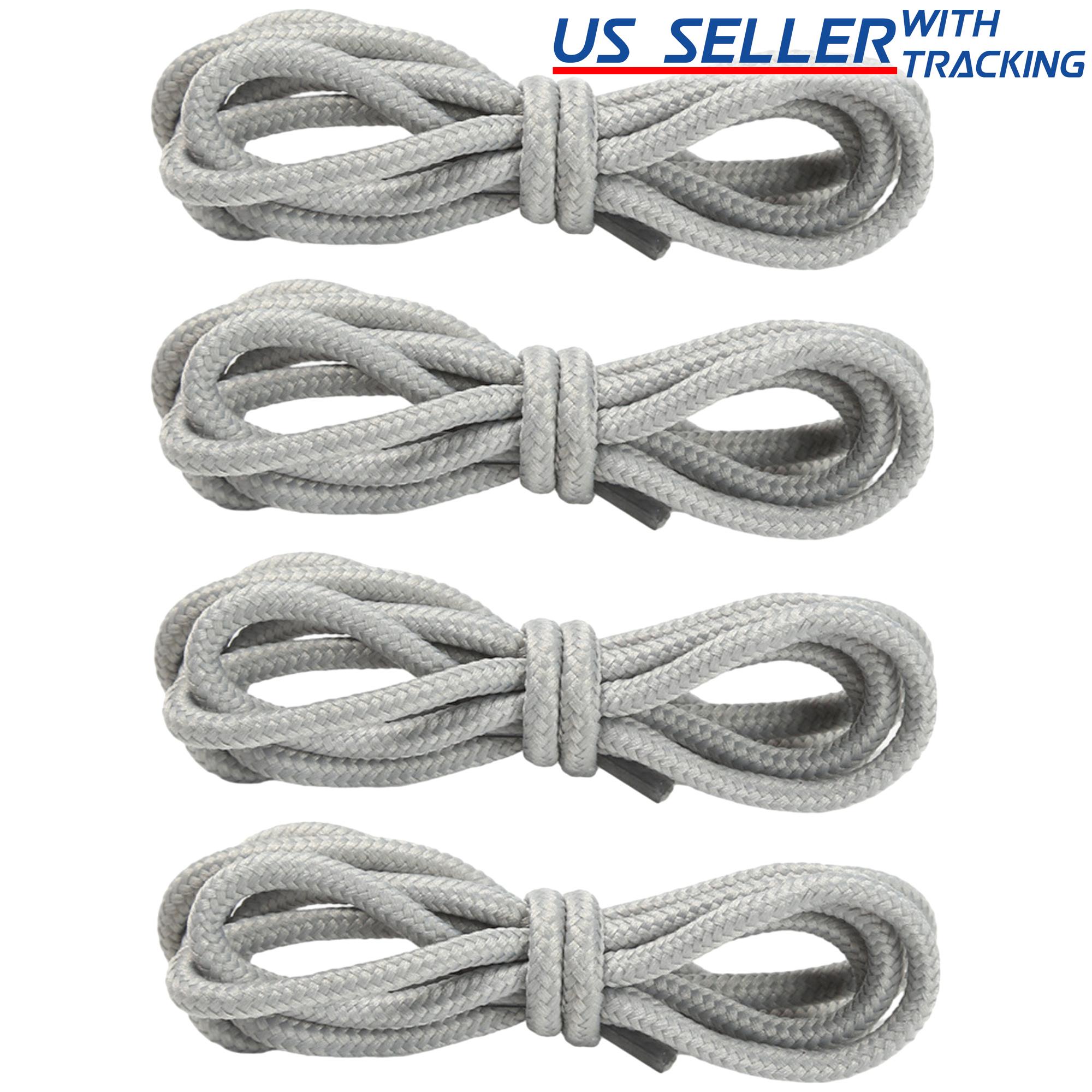 4mm Round Polyester Shoelaces 1/8" Solid Color All Shoe Types 4 Feet, 2 Pair - Picture 21 of 29