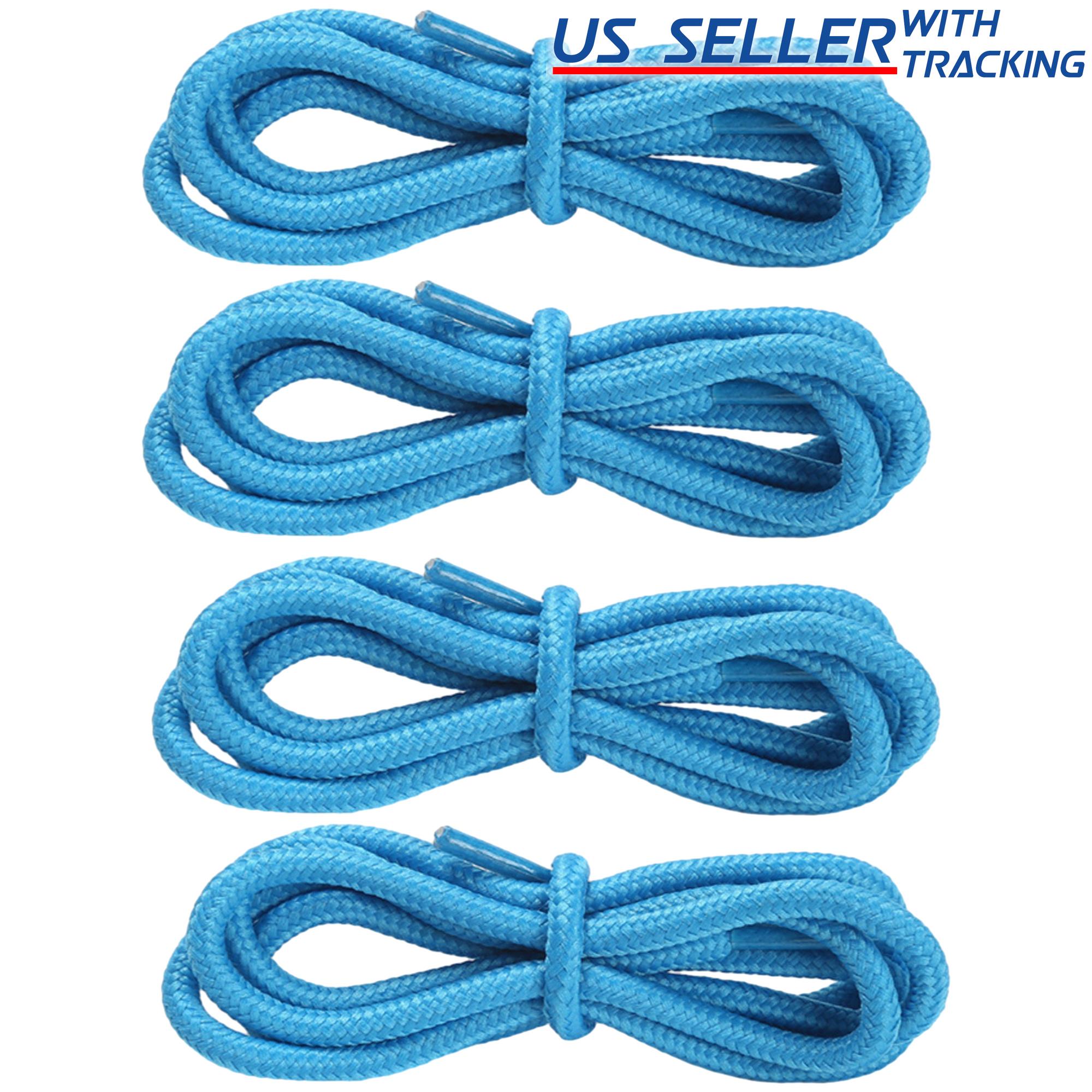 4mm Round Polyester Shoelaces 1/8" Solid Color All Shoe Types 4 Feet, 2 Pair - Picture 19 of 29