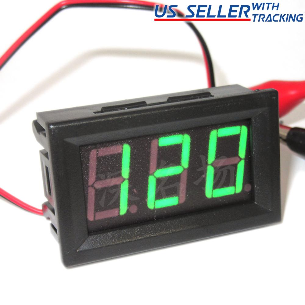 DC 5-120V 2-Wire Voltmeter 3-Digit LED Display Panel Volt Meter Voltage Tester - Picture 7 of 8