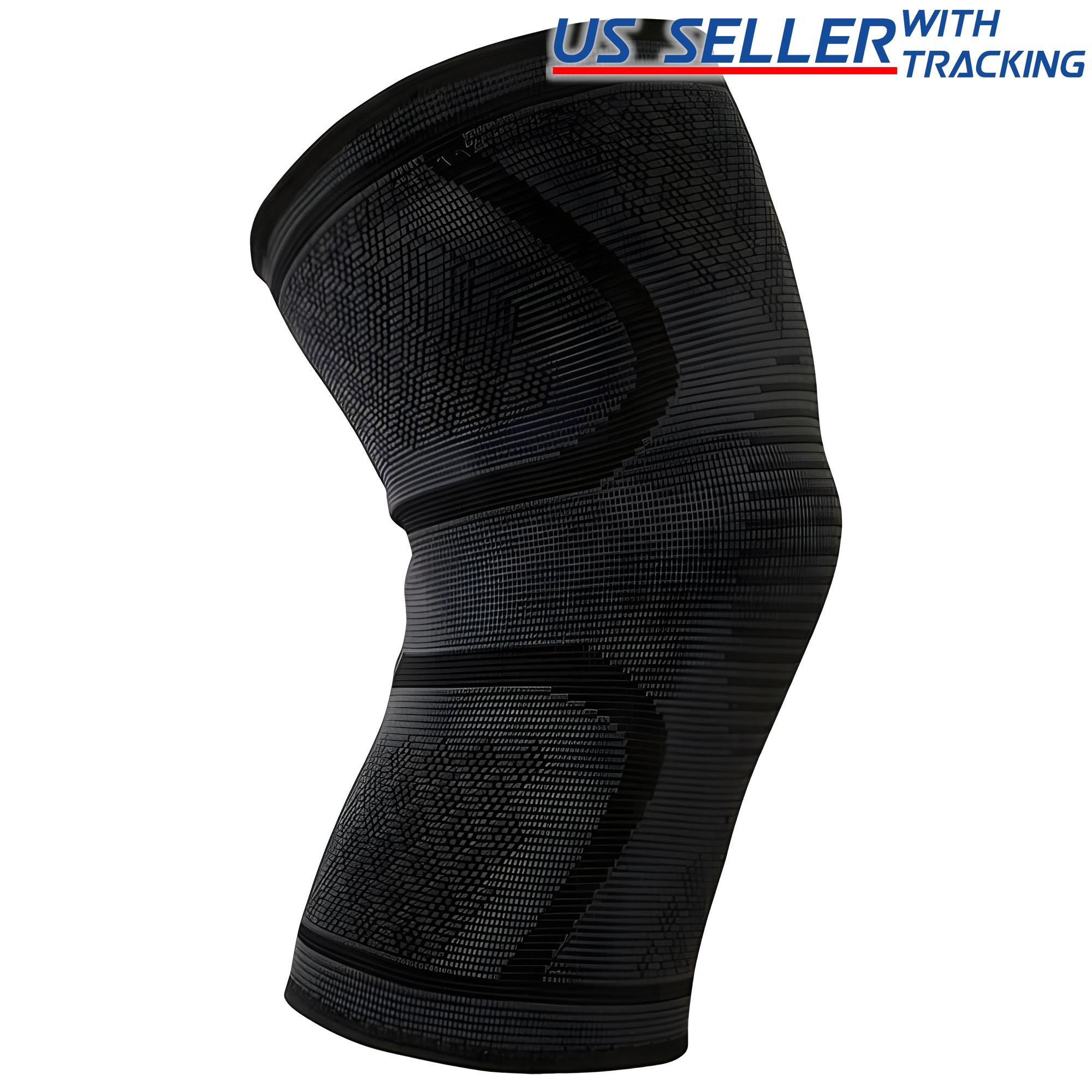 Knee Brace Compression Sleeve Sports Support Arthritis Joint Pain Relief Unisex - Picture 2 of 9
