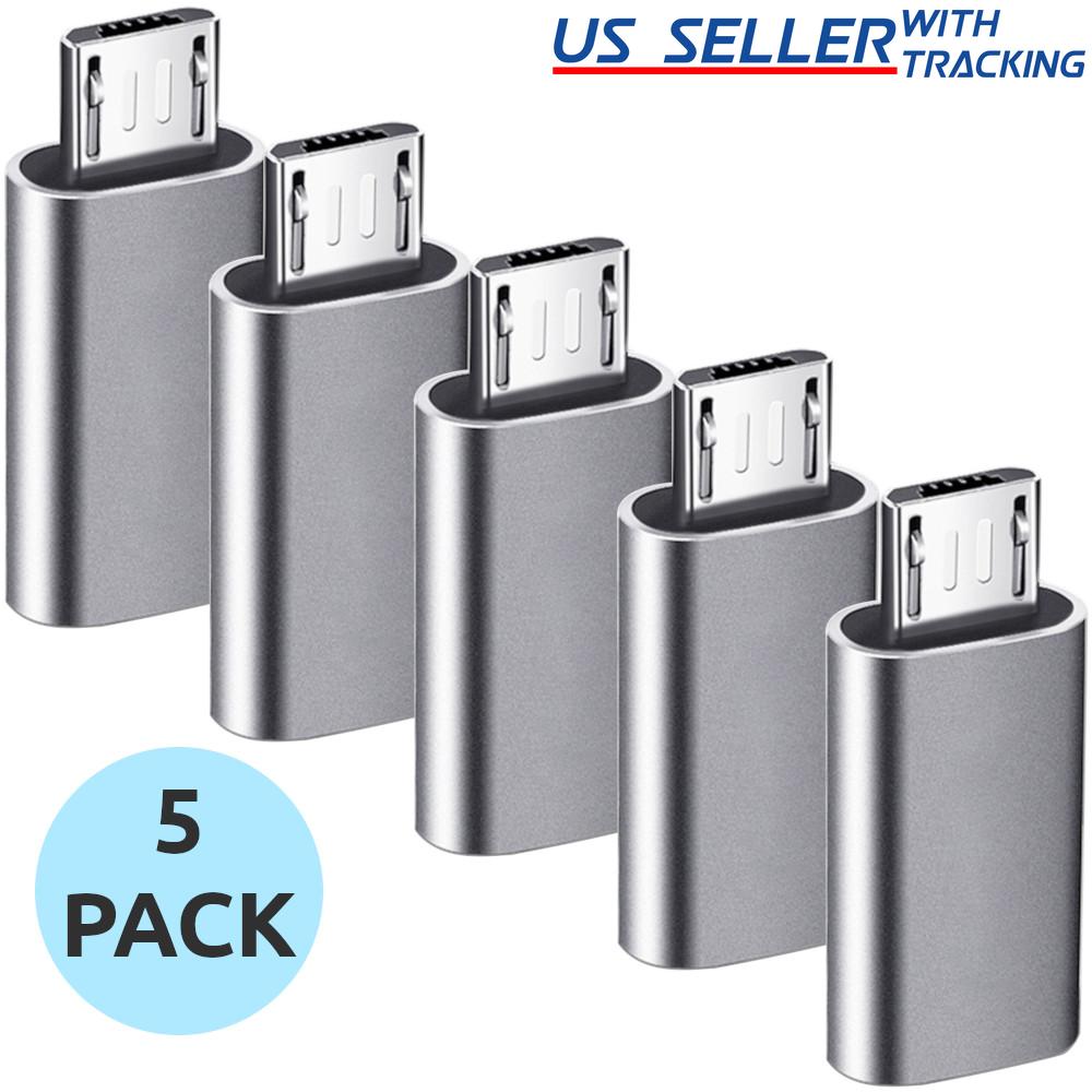 5pcs USB 3.1 Type C Femelle vers Micro USB Mâle Adaptateur Convertisseur Connecteur USB-C - Photo 10 sur 10