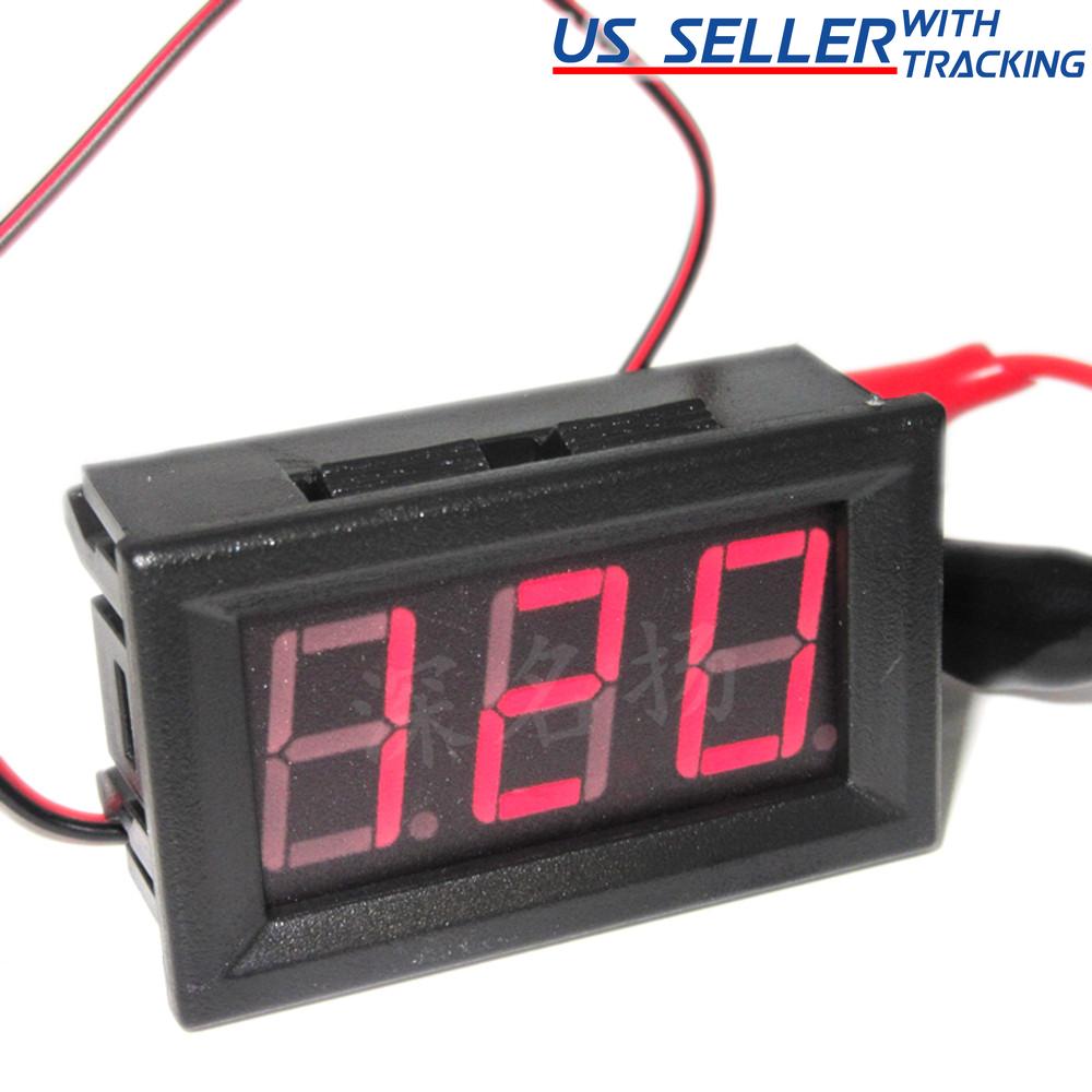DC 5-120V 2-Wire Voltmeter 3-Digit LED Display Panel Volt Meter Voltage Tester - Picture 8 of 8