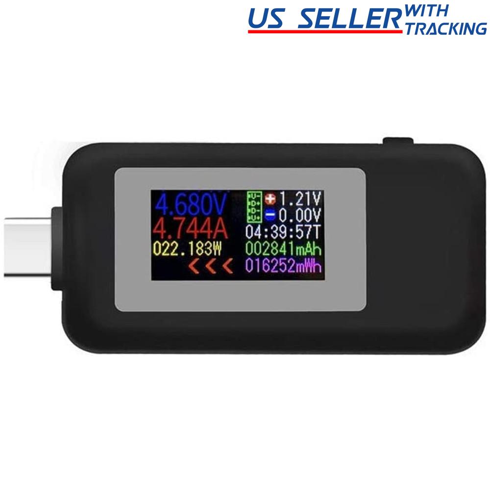 USB Type-C Power Tester Voltage Current Capacity Meter Multimeter USB-C 4-30V 5A - Picture 2 of 10
