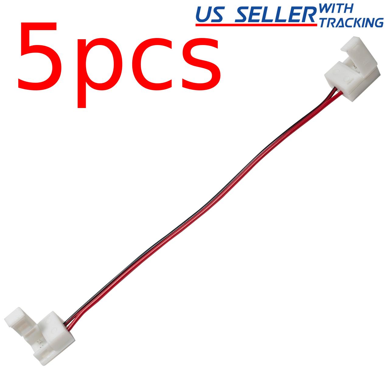 LED Strip Light Connector Wire Cable Clip Adapter Remote Dimmer RGB 5050 3528 eBay