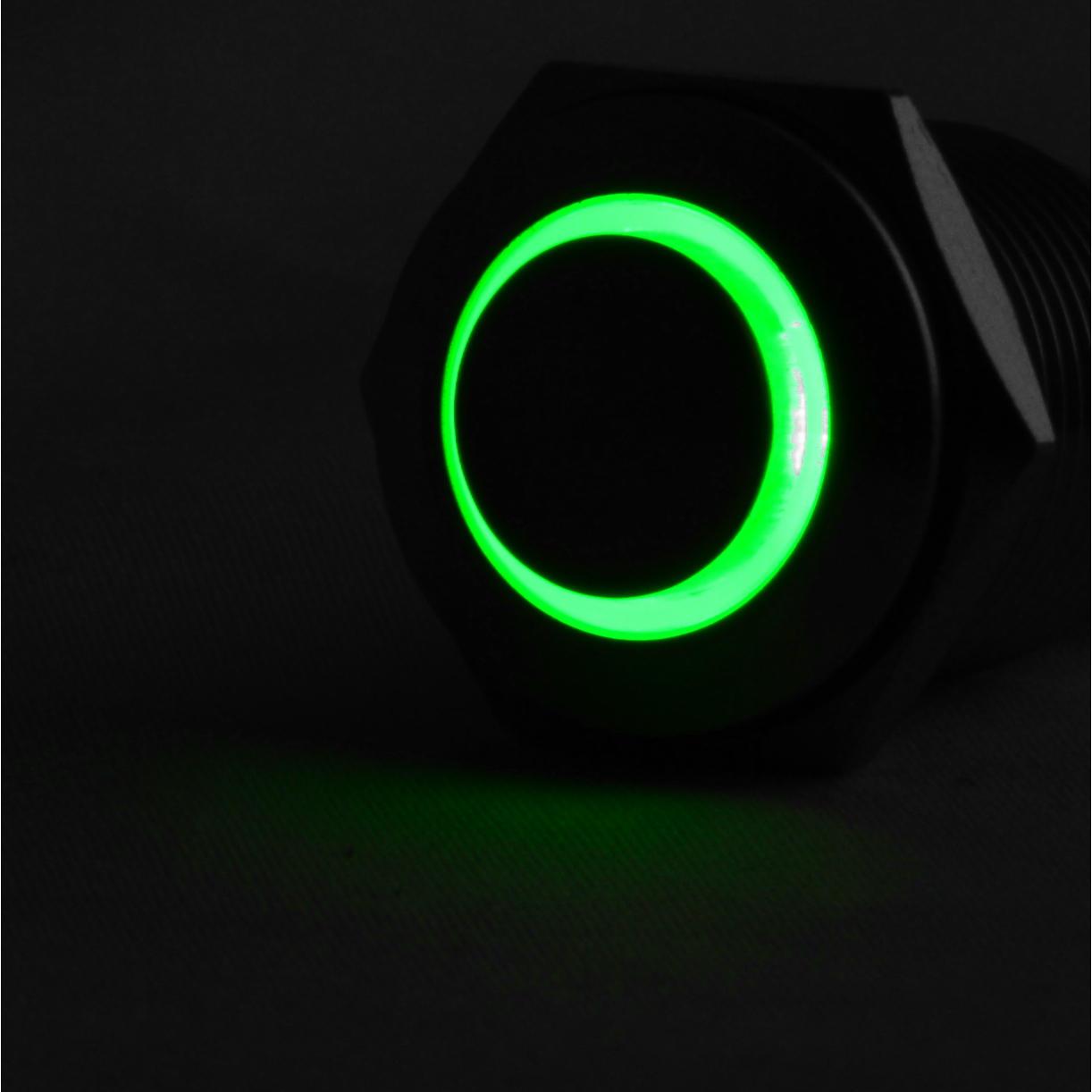 Interruttore Avviamento 5/8"/Corno Barca Pulsante Momentaneo Metallo Argento LED 16mm - Foto 12 di 40
