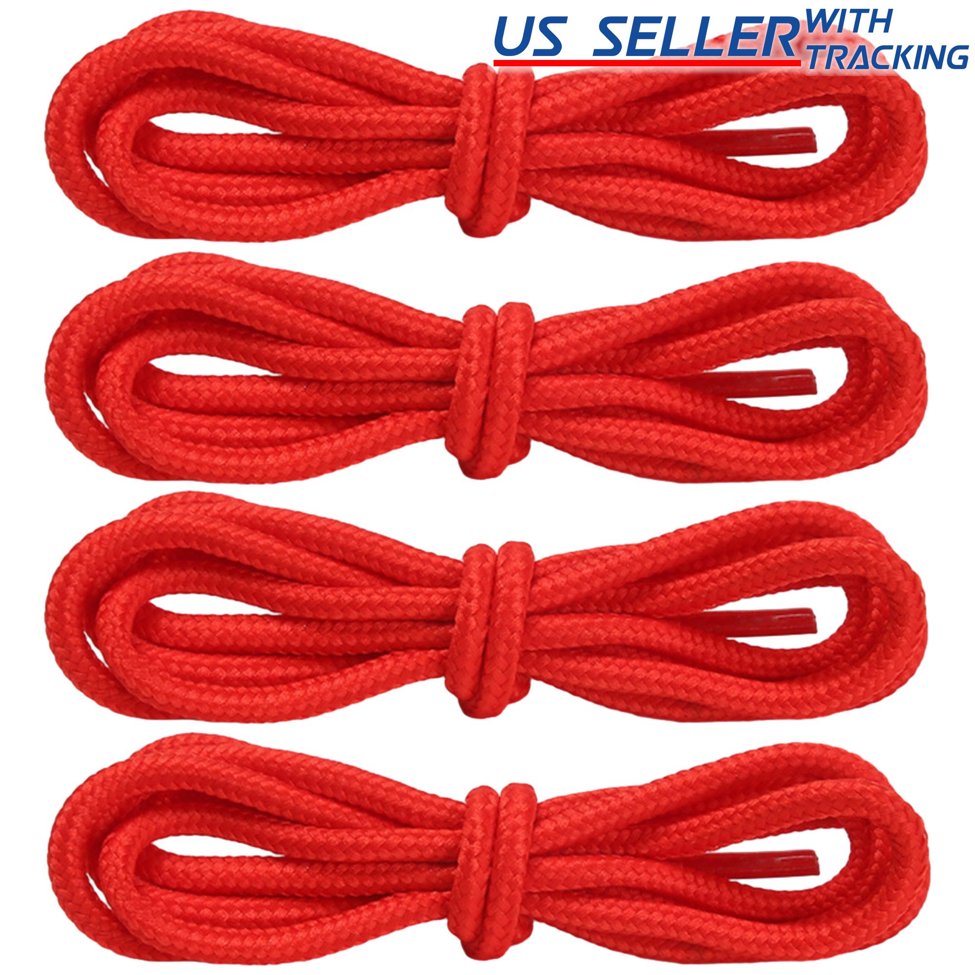 4mm Round Polyester Shoelaces 1/8" Solid Color All Shoe Types 4 Feet, 2 Pair - Picture 26 of 29