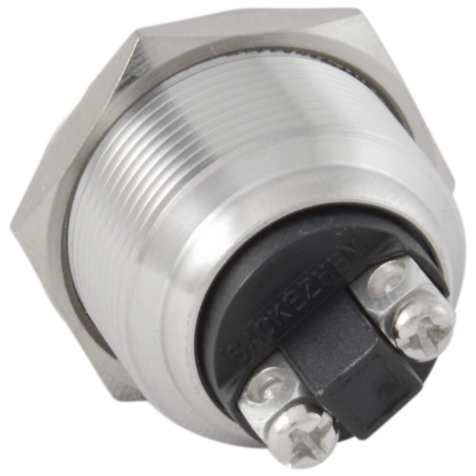 Bestgle Drucktastenschalter 19mm – Wasserdicht IP65, Momentan, Flach, Aluminium, 2A/36VDC, Für Auto & Maschinen, Selbstrückstellend
