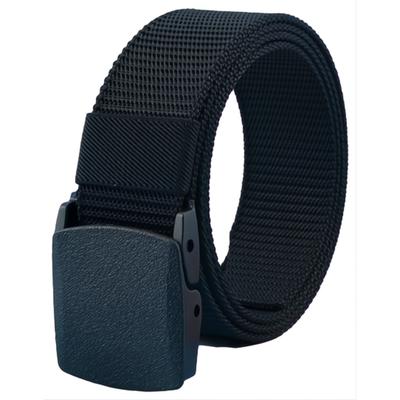 Heavy Duty Tactical Military Style Belt, Hypoallergenic Plastic Buckle, Black
