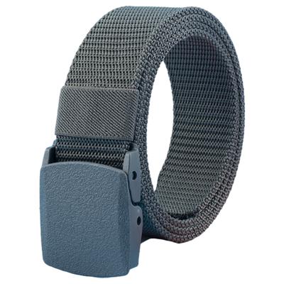 Heavy Duty Tactical Military Style Belt, Hypoallergenic Plastic Buckle, Dark Gray