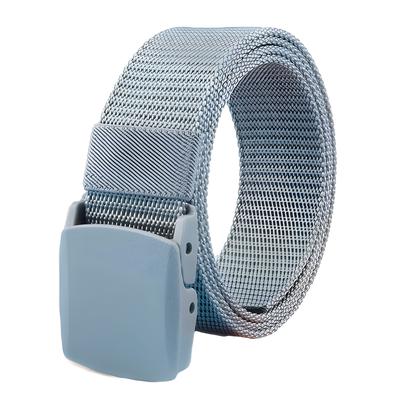 Heavy Duty Tactical Military Style Belt, Hypoallergenic Plastic Buckle, Gray
