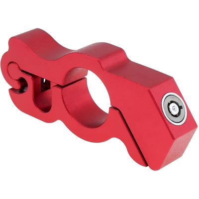 Motorcycle Handlebar Lock Heavy Duty Anti-Theft Locking Device Ultimate Security Grip & Throttle Lock for Scooters, ATVs, Electric Bikes, Red