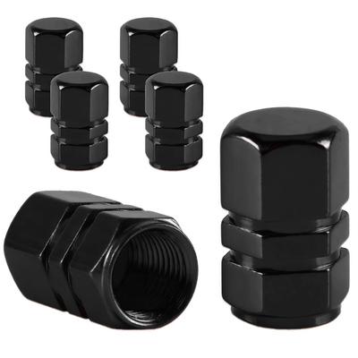 Tire Valve Stem Cap, Anodized Aluminum for Cars Trucks Motorcycles SUVs and Bikes, Black