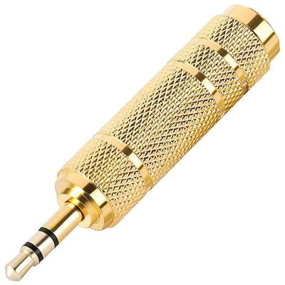 6.35mm 1/4" Female to 3.5mm 1/8" Male TRS Stereo Audio Headphone Adapter Converter