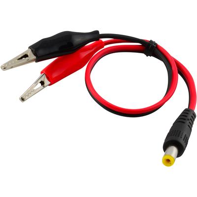 Dual Alligator Clips to 5.5x2.1mm Male Plug Connector Cable for LED Strip Light and More