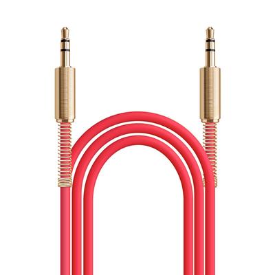 3ft Aux Cable 3.5mm 1/8" Male to Male Stereo Auxiliary Audio Cord (Red)