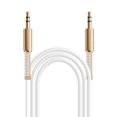 3ft Aux Cable 3.5mm 1/8" Male to Male Stereo Auxiliary Audio Cord (White)