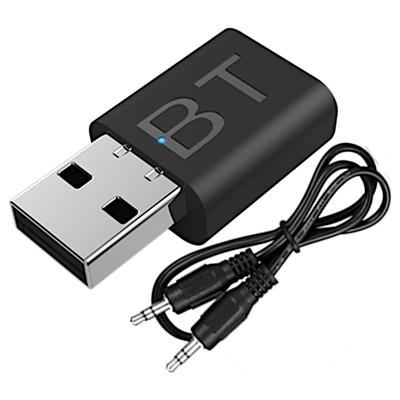 Bluetooth 5.0 Audio Transmitter Receiver USB 3.5mm AUX Adapter for Car TV PC Speaker