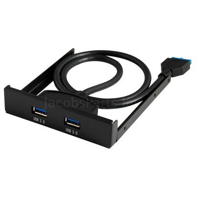 USB 3.0 Front Panel 3.5" Expansion Bay to 20-Pin MoBo Bracket Cable (2-Port)