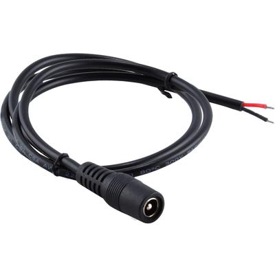 3ft 5.5x2.1mm Female DC Power CCTV Pigtail Cable 18AWG Copper Wire 5V 12V 24V