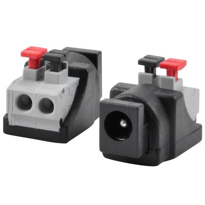 Female DC Power Jack Screwless Quick Wire Connector 5.5mm x 2.1mm for 12V/24V LED Strip and Electronics
