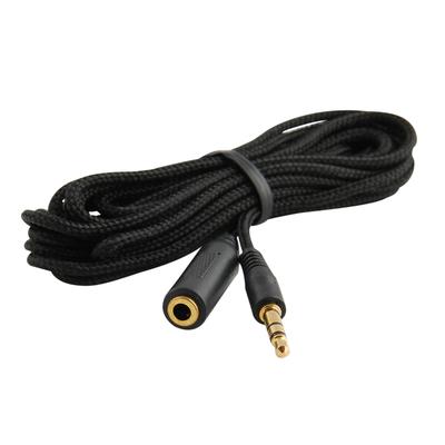 JacobsParts 10ft 3.5mm 1/8" Stereo Audio Aux Headphone Cable Extension Cord Male to Female with Cloth Jacket