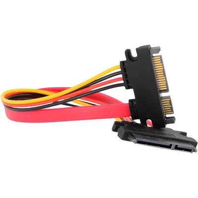 15+7 Pin SATA HDD Extension Cable Data & Power Male to Female, 11" / 28cm