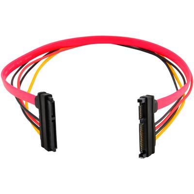15+7 Pin SATA HDD Extension Cable Data & Power Male to Female, 19" / 50cm