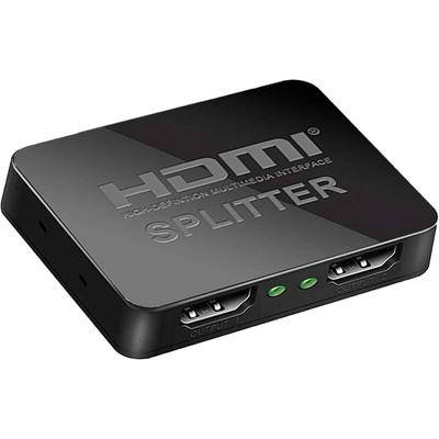 Active HDMI Splitter 1 in 2 Out Powered Amplifier for 4K 2160P 1080P 1x2 Dual Display Screen Mirroring