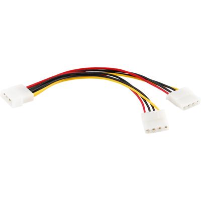 4-pin Molex Male to 2x 4-pin Molex Female Power Y-Splitter Extension Cable