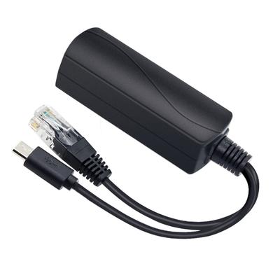 5V PoE Splitter, 48V to 5V 2.4A Micro-USB Adapter, IEEE 802.3af Compliant for IP Camera, Raspberry Pi and More