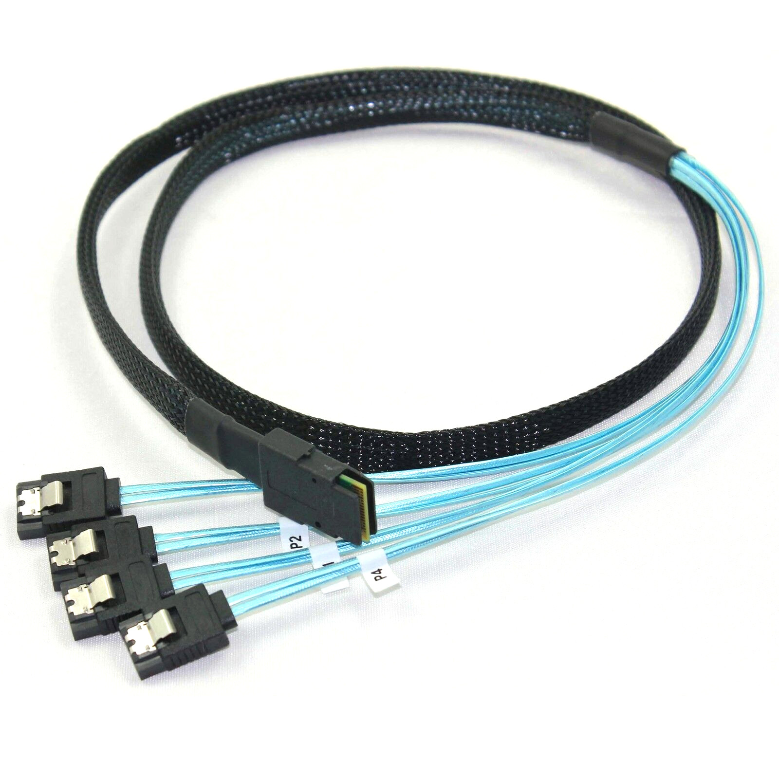 Mini SAS to 4-SATA SFF-8087 Multi-Lane Forward Breakout Internal Cable, 3.3 Feet