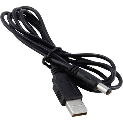 USB to 5.5mm x 2.1mm Barrel Connector 5V DC Power Cable Jack Male, 120cm / 4ft