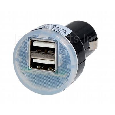 Dual USB 2 Port Universal Car Charger DC Adapter Mini Bullet 5V 3.1A, Black