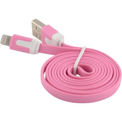 Flat Tangle-Free USB Data Sync Charger Cable for Apple iPad 4 Mini Air, Pink