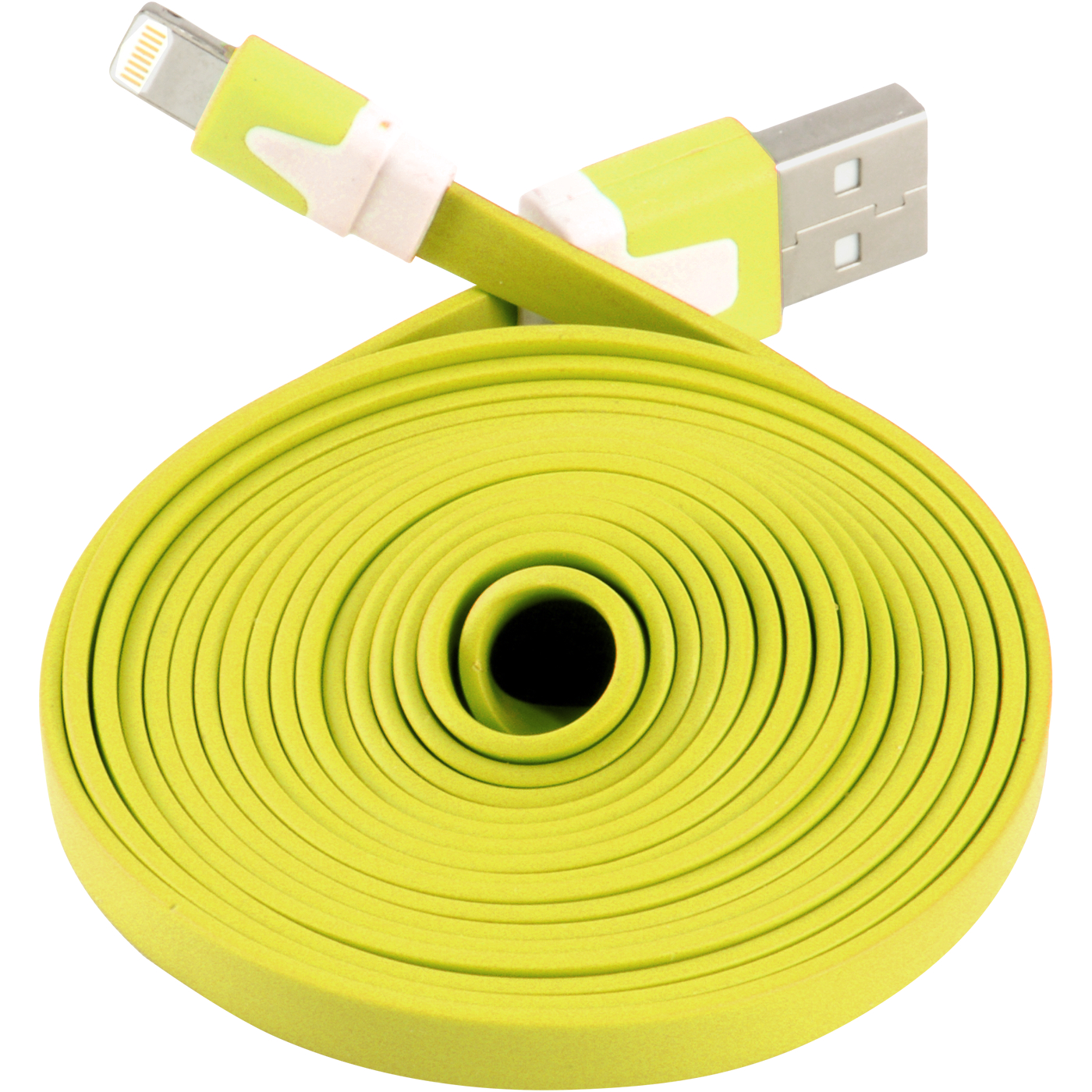 Extra Long Flat 6 FT USB Data Sync Charger Cable for Apple iPhone 5 5S 5C iOS 7 (Yellow)