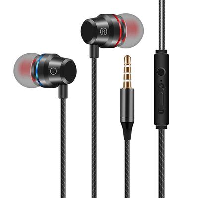 3.5mm HIFI Super Bass Headset In-Ear Earphone Stereo Earbuds Headphone Wired Mic, Black