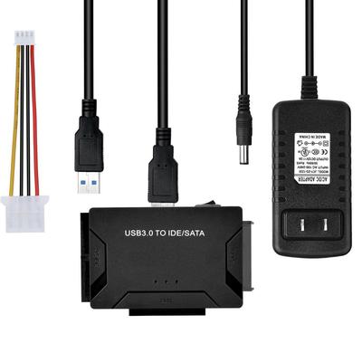 USB 3.0 to SATA/IDE Adapter for 2.5" & 3.5" HDD SSD Hard Drive with Power Supply