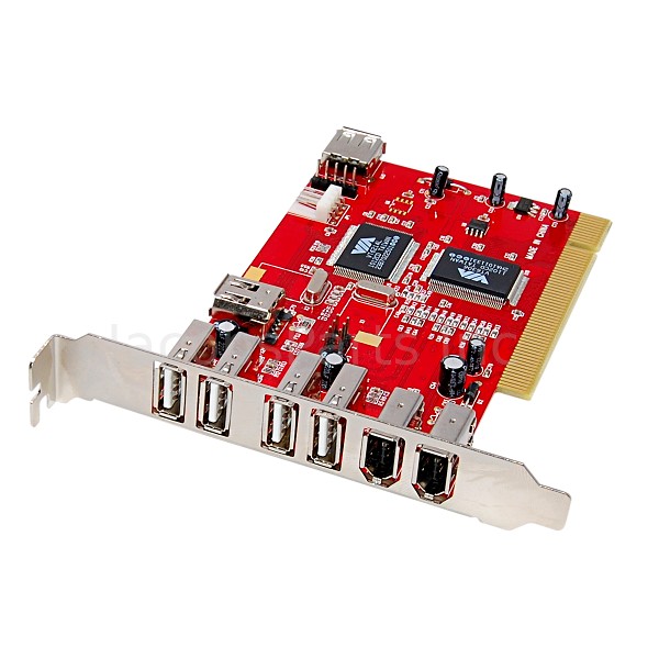 5-Port USB 2.0 & 3-Port Firewire 1394a PCI Controller Card