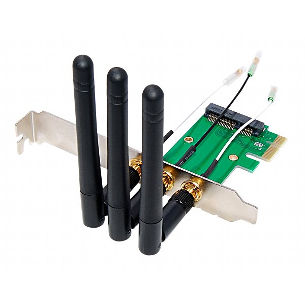 Mini PCI Express to PCI-E Wireless Adapter w/ 3 Antenna