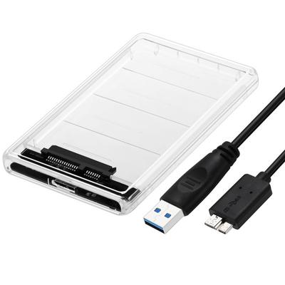 Transparent 2.5 Inch USB 3.0 to SATA Hard Drive Enclosure External HDD SSD Enclosure
