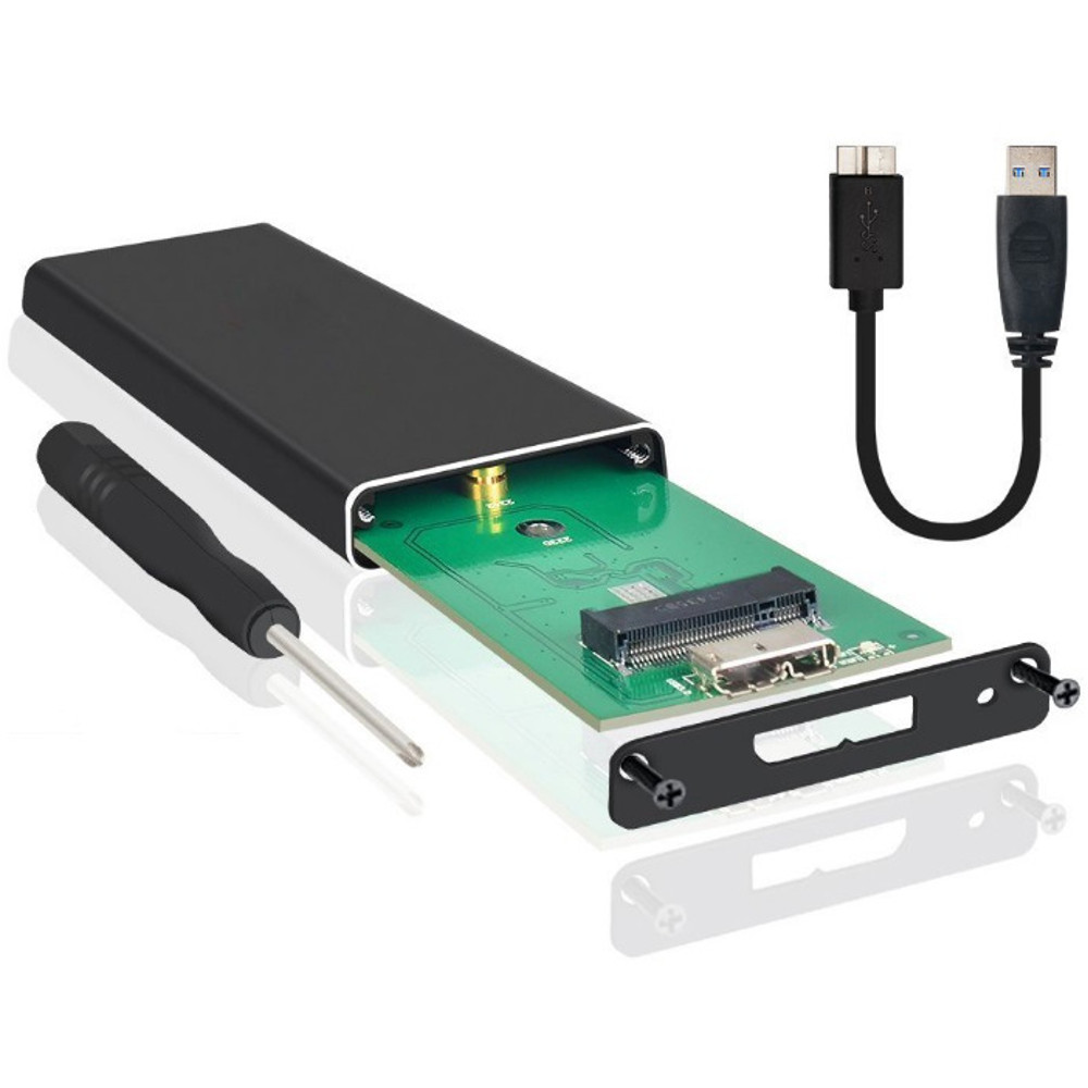 M.2 NGFF SATA SSD to USB 3.0 Portable External Drive Enclosure Case with UASP