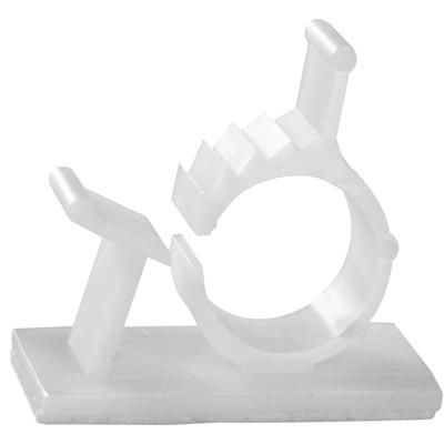Adhesive Cable Management Clips, 0.5 Inch Adjustable Clamp, White